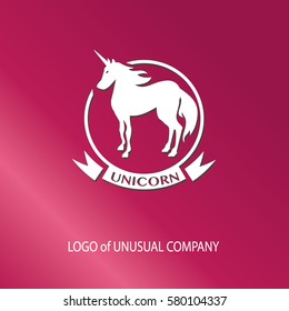 Unicorn logo vector element