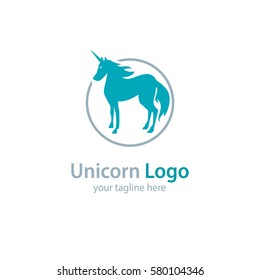 Unicorn logo vector element