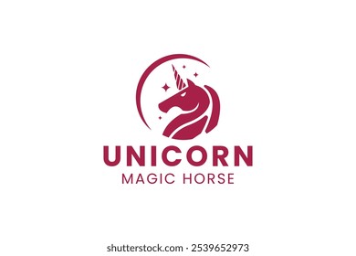 ilustração do ícone do vetor do logotipo do unicórnio