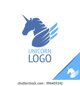 Unicorn logo,Horse logo,Vector Logo Template