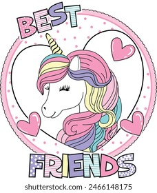 UNICORNIO AMOR MEJORES AMIGOS LINDO