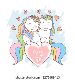 Unicorn Love Heart fullcolor