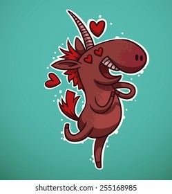 Unicorn in Love, vector