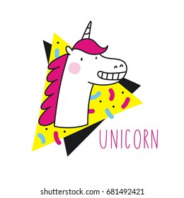 Unicorn and magic. Cute print