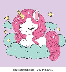 unicorn magic sky beauty girl sleep