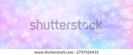 Unicorn magical bokeh background with pastel rainbow gradient and sparkling stars for fantasy design. Soft pink, purple and blue colors with glowing light effects. Dreamy fairy tale atmosphere.