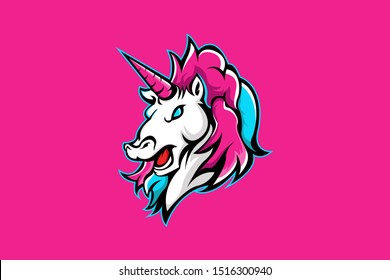 UNICORN  MASCOT EPS LOGO VECTOR