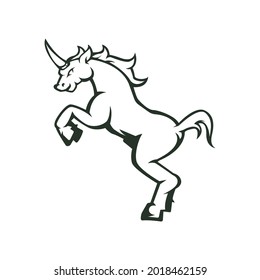 Versión del logotipo de mascota de unicornio