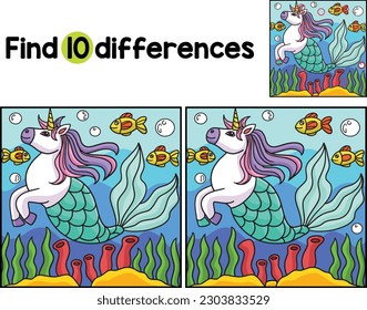 Unicorn Mermaid Find The Differences