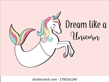 unicorn mermaid positive quote vector unicorn drawing for coloring  book Worksheet for children painting  