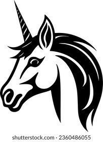 Unicorn | Minimalist and Simple Silhouette - Vector illustration