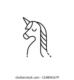 Unicorn Modern Simple Outline Vector Icon