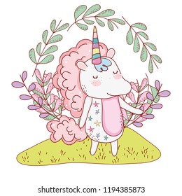 Unicorn at nature drawings