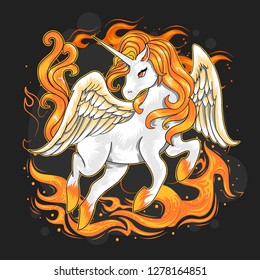 457 Unicorn with flames Images, Stock Photos & Vectors | Shutterstock