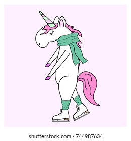 Unicorn on ice skates