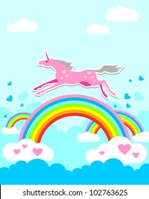 Unicorn on Rainbow