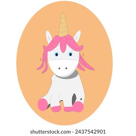 unicornio sobre fondo amarillo