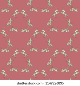 Unicorn origami polygonal pattern