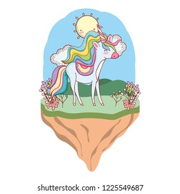 unicorn outdoors cartoon