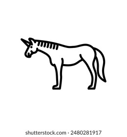 Unicorn Outline Icon, Vector illustration