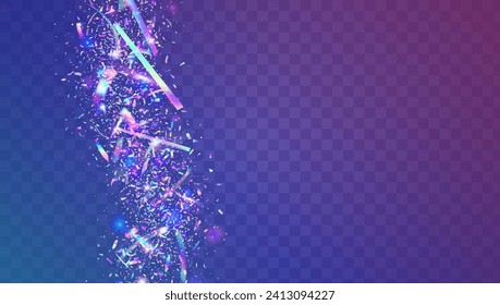 Unicorn Paper. Hologram Confetti. Carnaval Serpentine. 3d Abstract Template. Purple Laser Burst. Cristal Dust. Modern Poster. Light Pattern. Pink Unicorn Paper