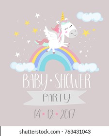 unicorn party invitation