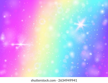Unicorn Pattern. Pink Kawaii Invitation. Girl Background. Holographic Abstract Mesh. Purple Fantasy Gradient. Lilac Mystical Hologram. Rainbow Backdrop. Party Unicorn Pattern.