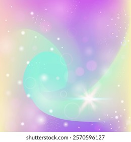 Unicorn Pattern. Pink Magic Gradient. Kawaii Background. Holographic Magical Effect. Purple Cosmic Hologram. Lilac Colorful Invitation. Fairy Backdrop. Dream Unicorn Pattern.