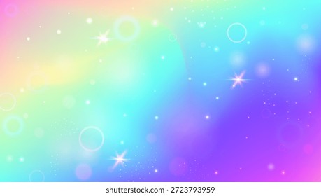 Einhornmuster. rosafarbenes Regenbogen-Hologramm und schöner magischer Hintergrund. Lila-Fairy-Gradient. Abstrakte Aquarell Tapete von kosmischen Süßigkeiten Traum. Blaues Einhornmuster.
