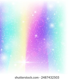 Unicorn Pattern. Purple Fairy Hologram. Girl Background. Iridescent Pastel Effect. Pink Fantasy Gradient. Blue Blurred Invitation. Princess Backdrop. Candy Unicorn Pattern.