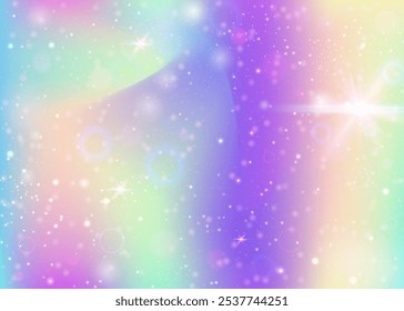 Einhornmuster. Purple Magic Hologram. Feeneinladung. Holografischer Galaxieeffekt. Rosa magischer Hintergrund. Blauer Farbverlauf. Prinzessin Glitter. Einhorn-Muster.