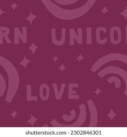 Unicorn pattern. Seamless vector illustration. Horse and lollipop.