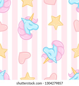 Unicorn pattern. Vector illustration