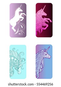 Unicorn phone case design, vector design