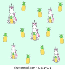 Unicorn with pineapple