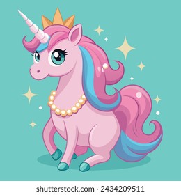 unicorn pink with pearl horn and sparkles
