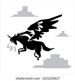 unicorn pixel art background simple