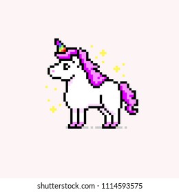 Unicorn pixel art game style