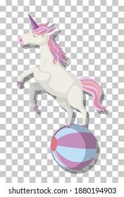 Balonmano de unicornio aislada en ilustración de fondo transparente