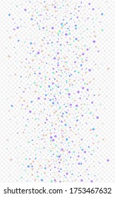 Unicorn Polka Celebration Transparent Background. Gradient Vector Dust Pattern. Independence Illustration. Magic FallingFestive Wallpaper.