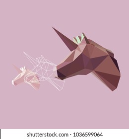 Unicorn polygon graphic