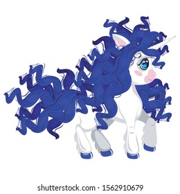 Unicorn pony. Cute cartoon style. Character for side scrolling, action, adventure, and endless runner game