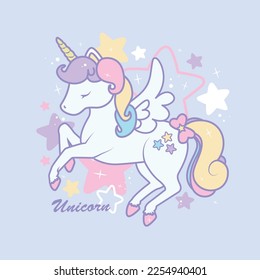 unicorn pony rainbow fantasy stars