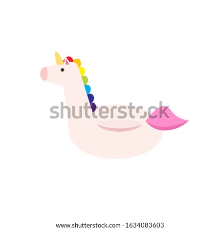 Unicorn pool float icon. Clipart image isolated on white background