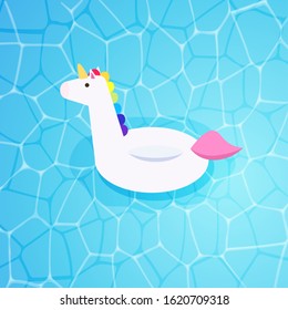 Unicorn pool float image. Clipart image isolated on white background