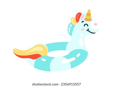Unicorn Pool Inflatable Vector Illustration