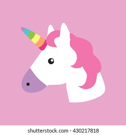 Unicorn Portrait Decor Kids Room Print