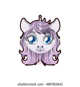 Unicorn portrait illustration