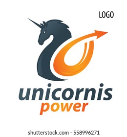 Unicorn power arrow logo