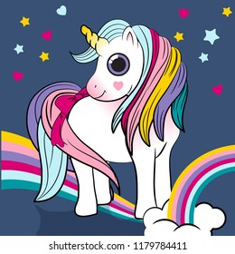 Unicorn Power with a rainbow vector